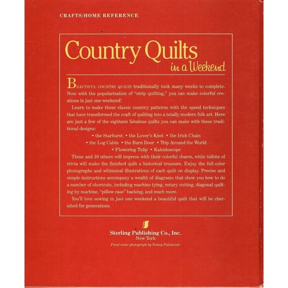 Country Quilts in a Weekend Using Strip Quilting and Other Speed Techniques 1991 - Picture 2 of 2